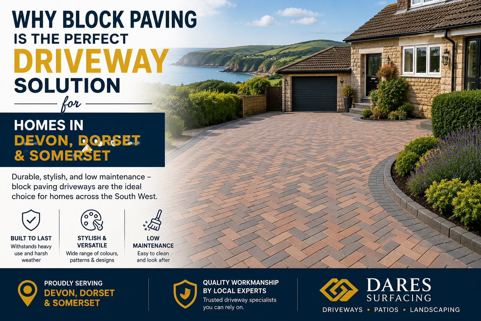 Why Block Paving Is the Perfect Driveway Solution for Homes in Devon, Dorset & Somerset
